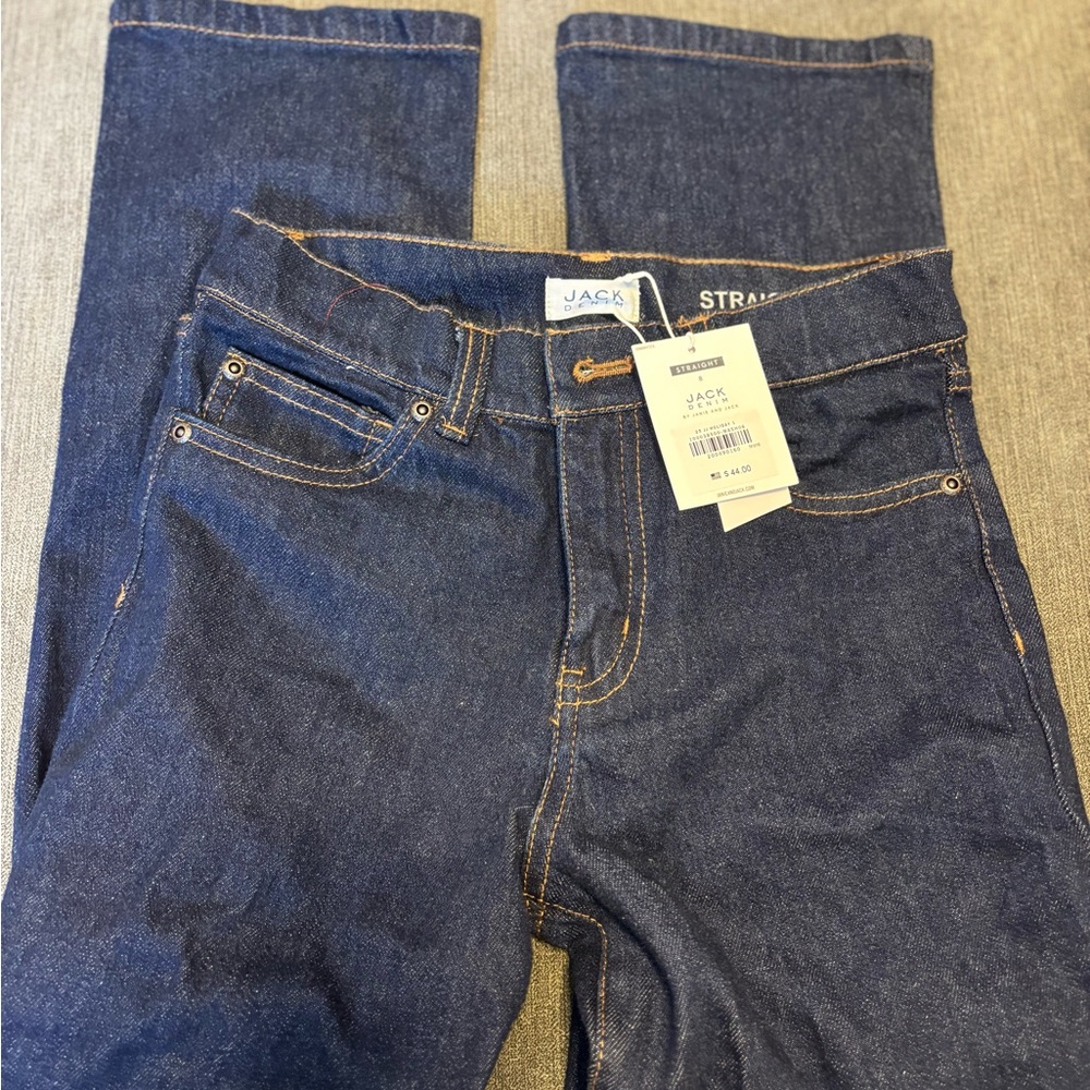Janie and Jack straight jeans in rinse dark wash